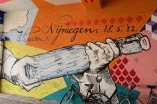 Street art wandeling Nijmegen met gids melkfles Nijmegen street art tour